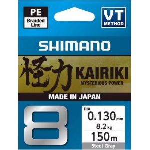 Shimano Kairiki 8 flätlina steel gray 0.130 mm x 150 m