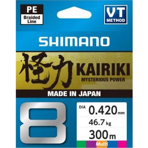 Shimano Kairiki 8 flätlina multi colour 0.420 mm x 300 m