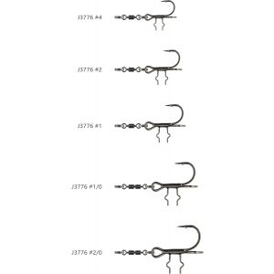 Savage Gear Spinning T-trekrok Stinger med #1 krok svart 2-pack