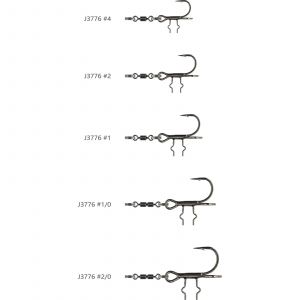 Savage Gear Spinning T-treble hook Stinger with #4 hook black 2-pack