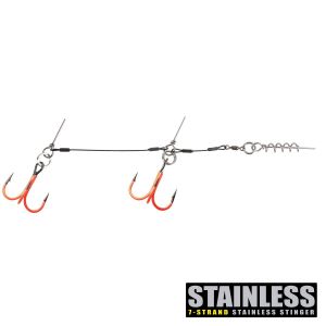 CWC Pro Stinger [Original Tandem] with stainless steel wire & 2/0 hook uv orange