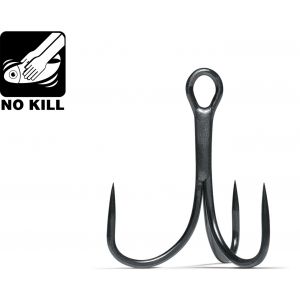 VMC [7552B] Hypercut Light Barbless trekrok stl. #16 svart 8-pack