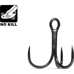 VMC [7547B] Hybrid 1x-strong Barbless trekrok stl. #2/0 svart 5-pack