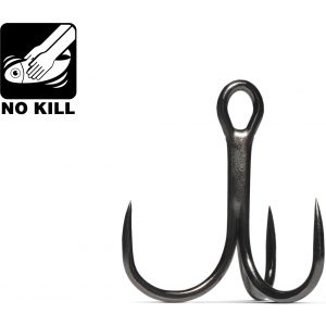VMC [7547B] Hybrid 1x-strong Barbless trekrok stl. #2/0 svart 5-pack