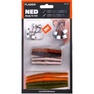 Fladen NED Ready-To-Fish betesset 7 & 10 cm [3.5 & 7g] 8+8-pack
