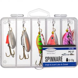 Fladen Insjö & Kust spinnare [5-13 g] blandade färger 5-pack