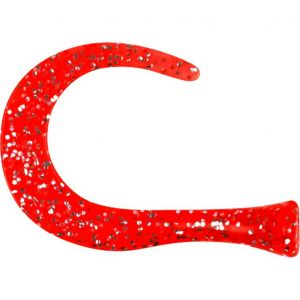 Strike Pro Guppie Jr extra tailar [3 curly/1 paddel] red/silver glitter 4-pack