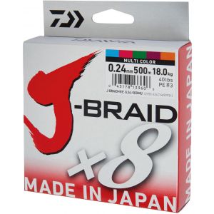Daiwa J-Braid X8 flätlina multi color 0.350 mm x 300 m