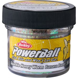 Berkley PowerBait Power Honey Worm 2.5 cm [1 g] (Banana Boost) natural/scales 55-pack