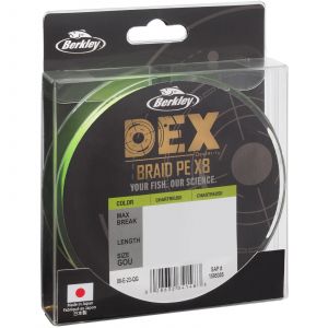 Berkley DEX X8 flätlina chartreuse 0.100 mm x 300 m