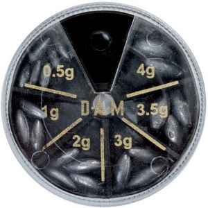 DAM Olive blyhagel-dispenser [0.5-4 g] 6-fack 80 g