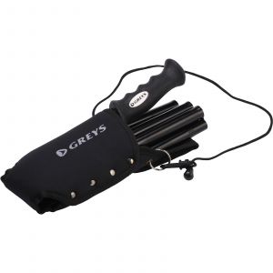 Greys Vadarstav hopfällbar i rostfritt stål 150 cm inkl. fodral svart