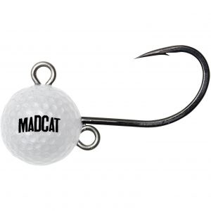 MadCat Golf Ball jiggskalle med #9/0 krok [100 g] vit 1-pack