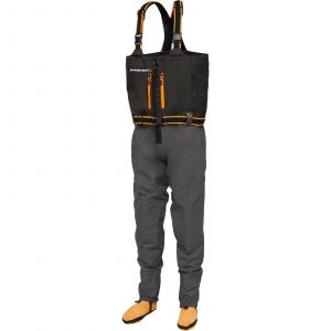 Savage Gear SG8 Zip Chest vadare med neoprenfot grå/svart 42-44 - large