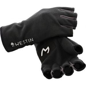 Westin Fleece kortfinterhandskar carbon black large