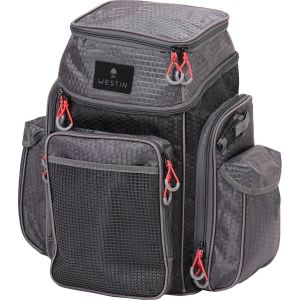 Westin W4 Backpack Plus ryggsäck inkl. 2 betesaskar [43 x 40 x 26 cm] titan/svart