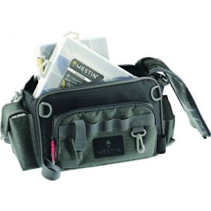 Westin W4 Super Finesse fiskeväska [37 x 17 x 18 cm] titanium black inkl. 3 betesaskar