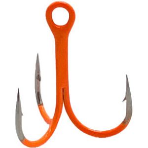 FJ Gear Kemiskt vässad trekrok uv orange stl. #2/0, 5-pack