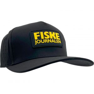 Fiskejournalen Snapback keps med gummipatch svart