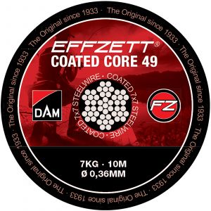 DAM Coated Core49 rostfri stålvajer [24 kg] brun 10 m