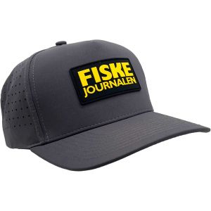 Fiskejournalen Snapback keps med gummipatch grå