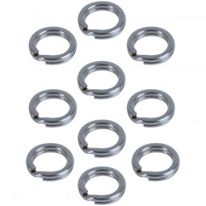 BFT Pro Splitring i rostfritt stål 65 kg silver 8.0 mm 10-pack