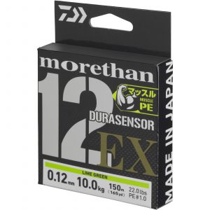 Daiwa UVF Morethan Durasensor x12 flätlina lime green 0.100 mm x 150 m