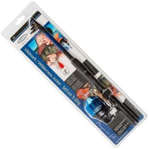 Fladen Vildmark Junior teleskop-/inkapslatset 5'11" 5-20 g [bl&aring;] inkl. spinnare & nylonlina