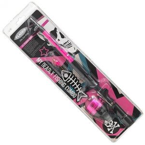 Fladen Vildmark Junior teleskop-/inkapslatset 5'11" 5-20 g [rosa] inkl. spinnare & nylonlina