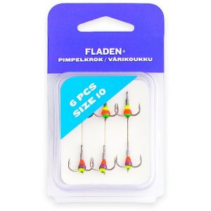 Fladen Extra pimpelkrok [#10], 6-pack