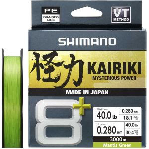 Shimano Kairiki 8 flätlina mantis green 3000 m