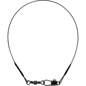 FJ Gear Wiretafs med beteslås/lekande 15 cm svart 5-pack