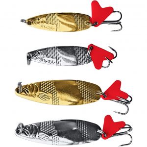 FJ Gear Abborre & &Ouml;ring skeddragskit 4.3 & 5.8 cm [7 & 11 g] guld & silver 4-pack