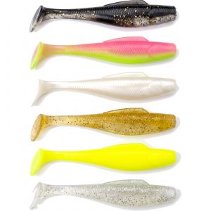 FJ Gear Paddeltail-shadkit 8 cm [3.5 g] blandade färger 6-pack