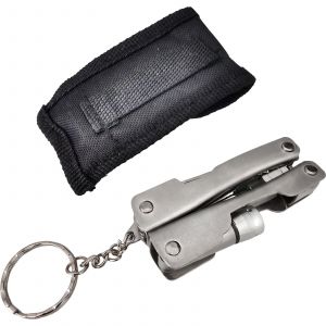 FJ Gear Multitool med ficklampa 7.2 cm [76 g] silver