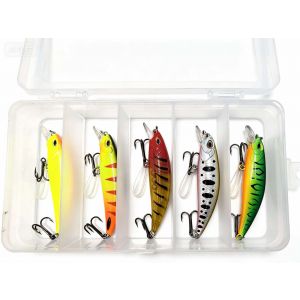FJ Gear Abborre & Öring wobblerset 6.5cm [5 g] High-Viz & Trigger 5-pack