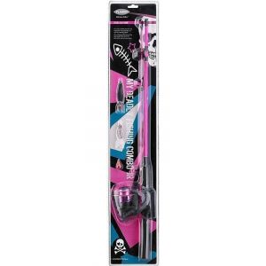 Fladen Fight Junior haspelset 3'11" 5-20 g [rosa] inkl. spinnare, skeddrag & nylonlina