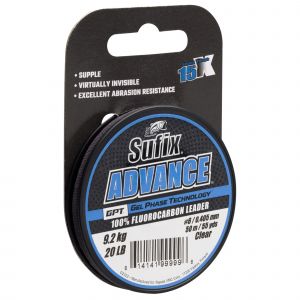 Sufix Advance Fluorocarbon tafsmaterial klar 0.165 mm x 50 m