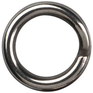 Gamakatsu Hyper splitring i rostfritt stål 22 kg stl. 4 svart 10-pack