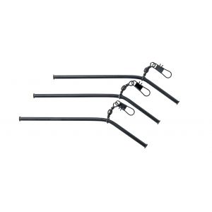Fladen böjd kastbom i metal svart 15 cm 3-pack