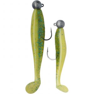 Abu Garcia Pre-Rigged PaddleTail 8/10 cm [10/14 g] sour lime 2-pack