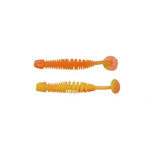 Berkley PowerBait Power Leech 5 cm [2.2 g] fluorescent orange/sunshine yellow 12-pack