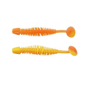 Berkley PowerBait Power Leech 6 cm [3.1 g] fluorescent orange/sunshine yellow 10-pack
