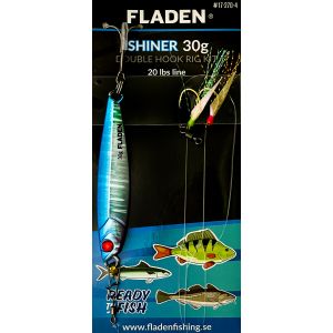 Fladen Shiner [30 g] Double Hook häckla blå 1-pack