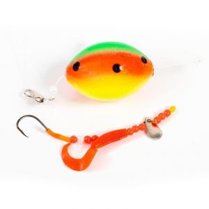 Fladen Flowing 2-hook flatfish rig med bom 0.50/0.60 mm [100 g] parrot 1-pack