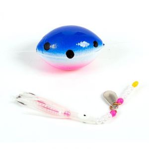 Fladen Flowing 2-hook flatfish rig med bom 0.50/0.60 mm [130 g] blue/white pink 1-pack