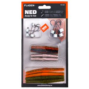 Fladen NED Ready-To-Fish betesset 7 & 10 cm [3.5 & 7g] 8+8-pack