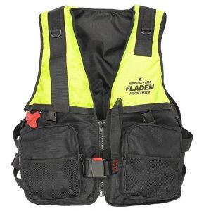 Fladen Hybrid 150N uppblåsbar & foamflytväst med SOLAS ljus gul one-size