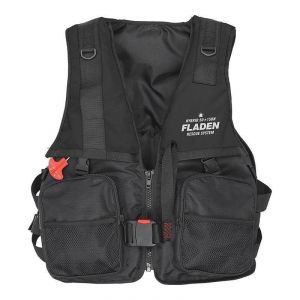 Fladen Hybrid 150N uppblåsbar & foamflytväst med SOLAS ljus svart one-size