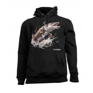 Fladen Pike Hunter huvtröja svart xx-large